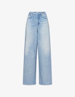 Miramar Terry Sofie Wide-Leg Cotton-Jersey Jeans by RAG&BONE