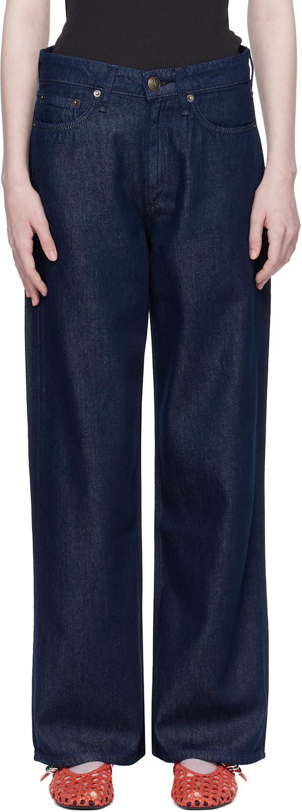 Navy Logan Wide-Leg Jeans by RAG&BONE