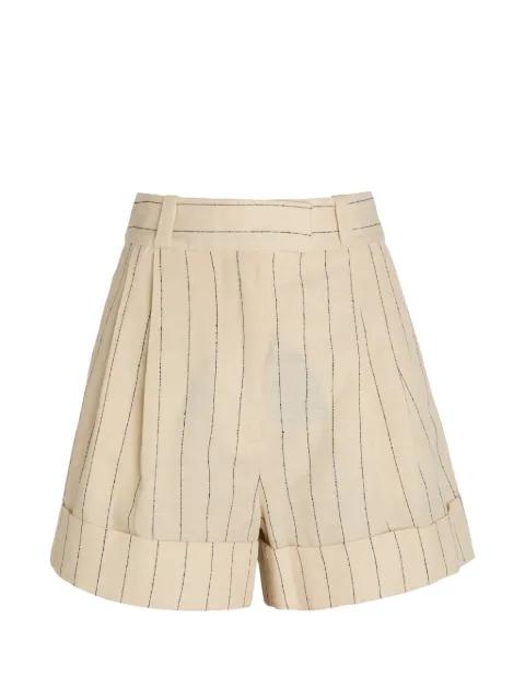 Neila striped cuffed-hem shorts by RAG&BONE