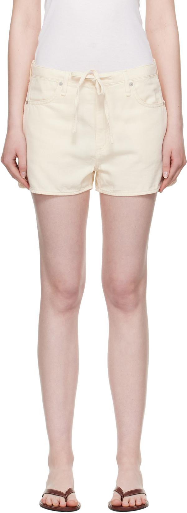 Off-White Featherweight Nolan Drawstring Denim Shorts by RAG&BONE