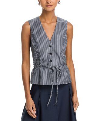 Paulette Stripe Poplin Vest by RAG&BONE