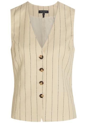 Paulette pinstriped woven vest by RAG&BONE