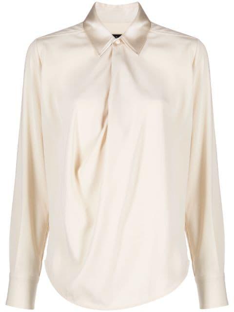 Philippa draped satin blouse by RAG&BONE