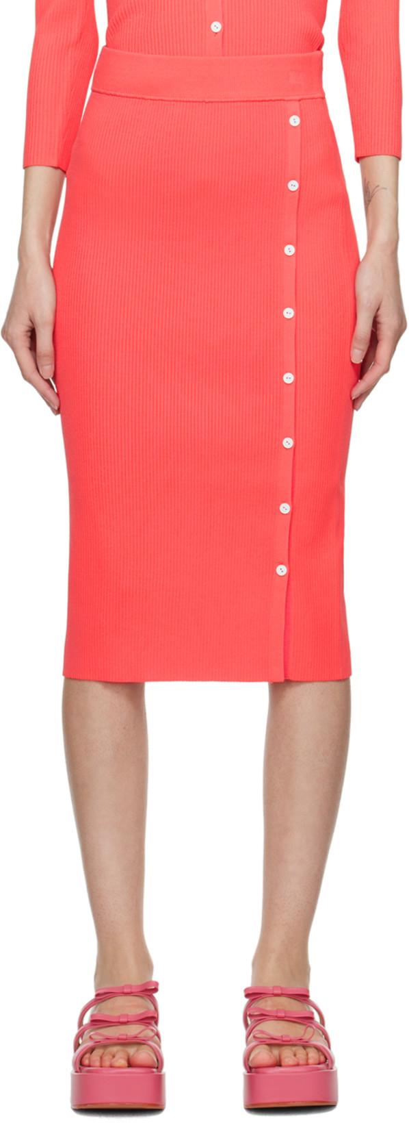 Pink Asher Button-Up Midi Skirt by RAG&BONE