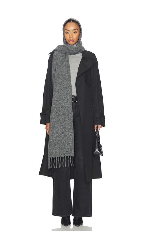 Rag & Bone Amy Hooded Scarf in Charcoal by RAG&BONE