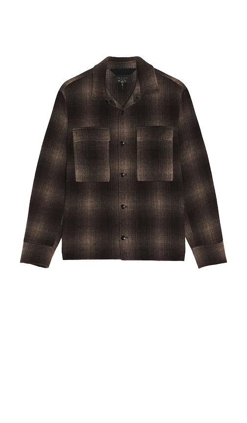 Rag & Bone Austin Wool Shirt Jacket in Brown by RAG&BONE Rag & Bone Austin Wool Shirt Jacket in Brown by RAG&BONE