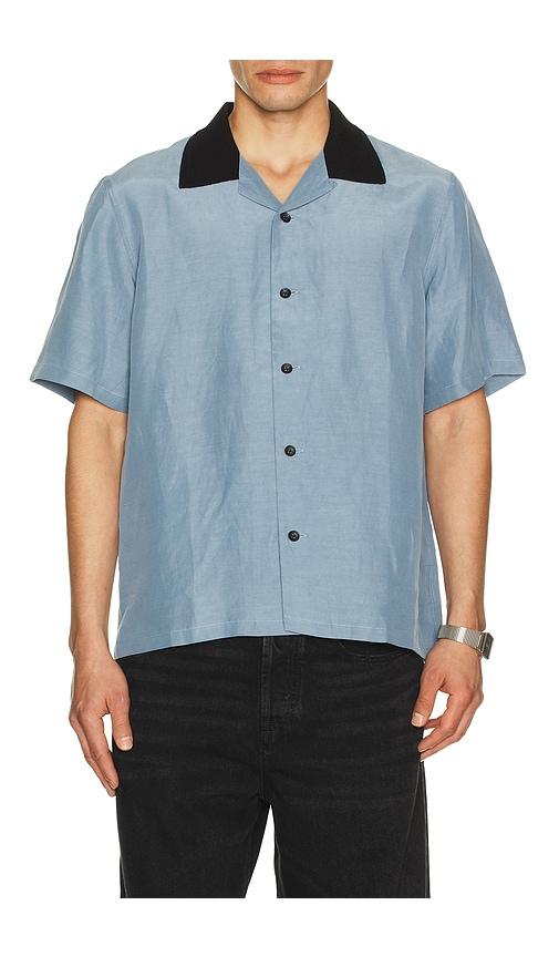 Rag & Bone Avery Slub Shirt in Baby Blue by RAG&BONE