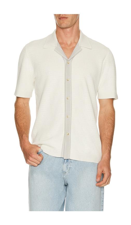Rag & Bone Blocked Harvey Camp Shirt in Brown by RAG&BONE