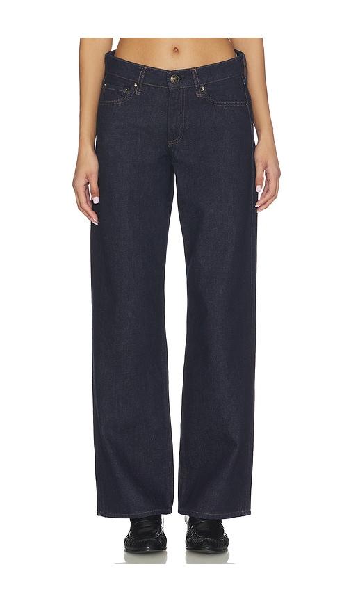 Rag & Bone Cam Low Rise Full Straight Jeans in Twilight Rinse in Denim-Dark by RAG&BONE