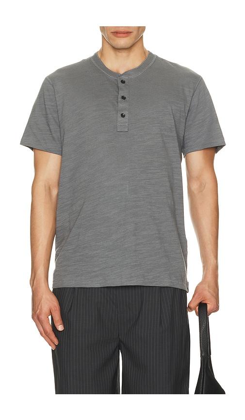 Rag & Bone Classic Flame Henley in Slate by RAG&BONE