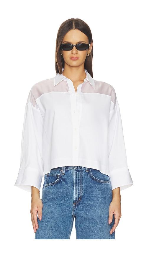 Rag & Bone Elly Short Sleeve Shirt in White by RAG&BONE