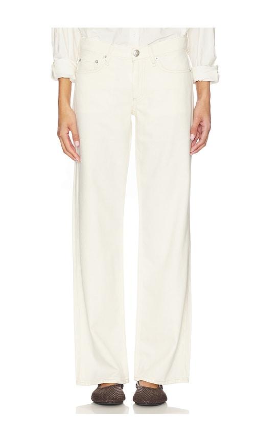 Rag & Bone Featherweight Cam Low Rise Straight in Ivory by RAG&BONE