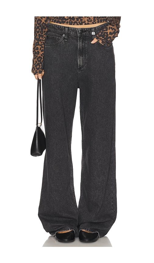 Rag & Bone Featherweight Logan Wide Jeans in Black by RAG&BONE