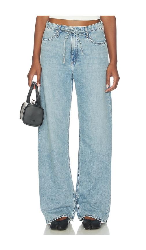 Rag & Bone Featherweight Phoebe Drawstring Wide Jeans in Blue by RAG&BONE
