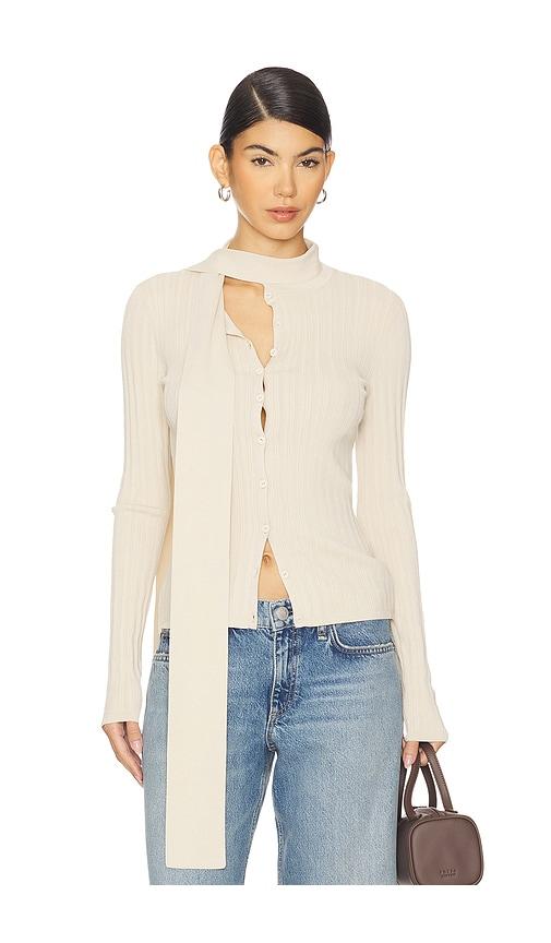 Rag & Bone Gianna Button Up Top in Beige by RAG&BONE