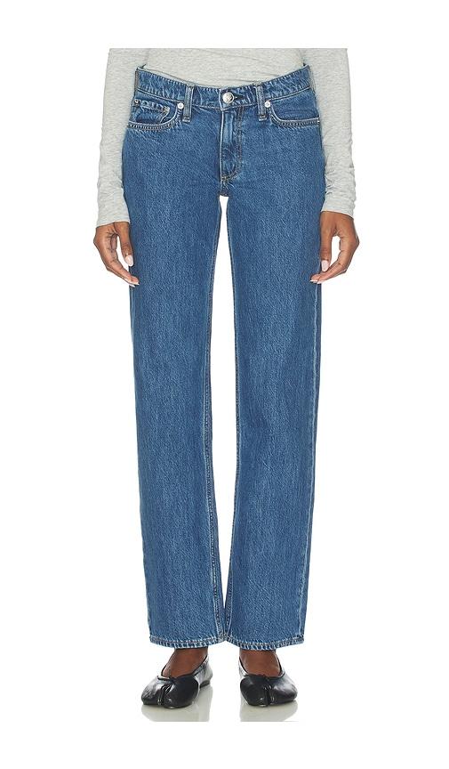 Rag & Bone Harlow Low Rise Full Straight Jeans in Blue by RAG&BONE
