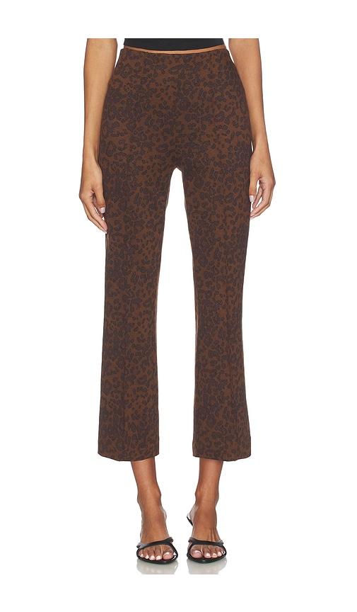 Rag & Bone Irina Ponte Jacquard Kick Flare in Brown by RAG&BONE