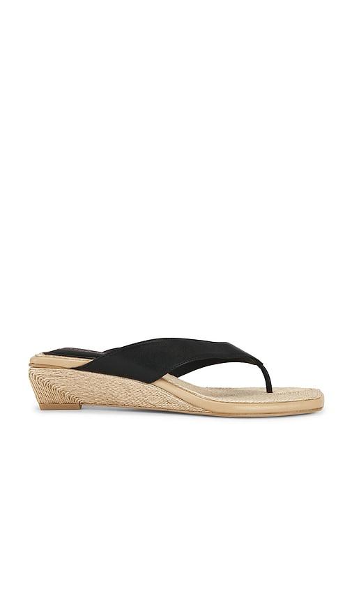 Rag & Bone Jo Thong Wedge Sandal in Black by RAG&BONE