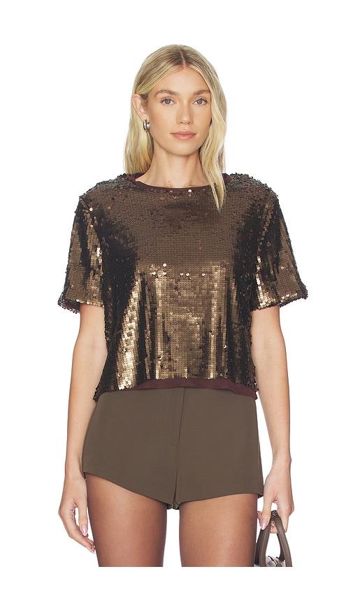 Rag & Bone Lucy Sequin Tee in Brown by RAG&BONE