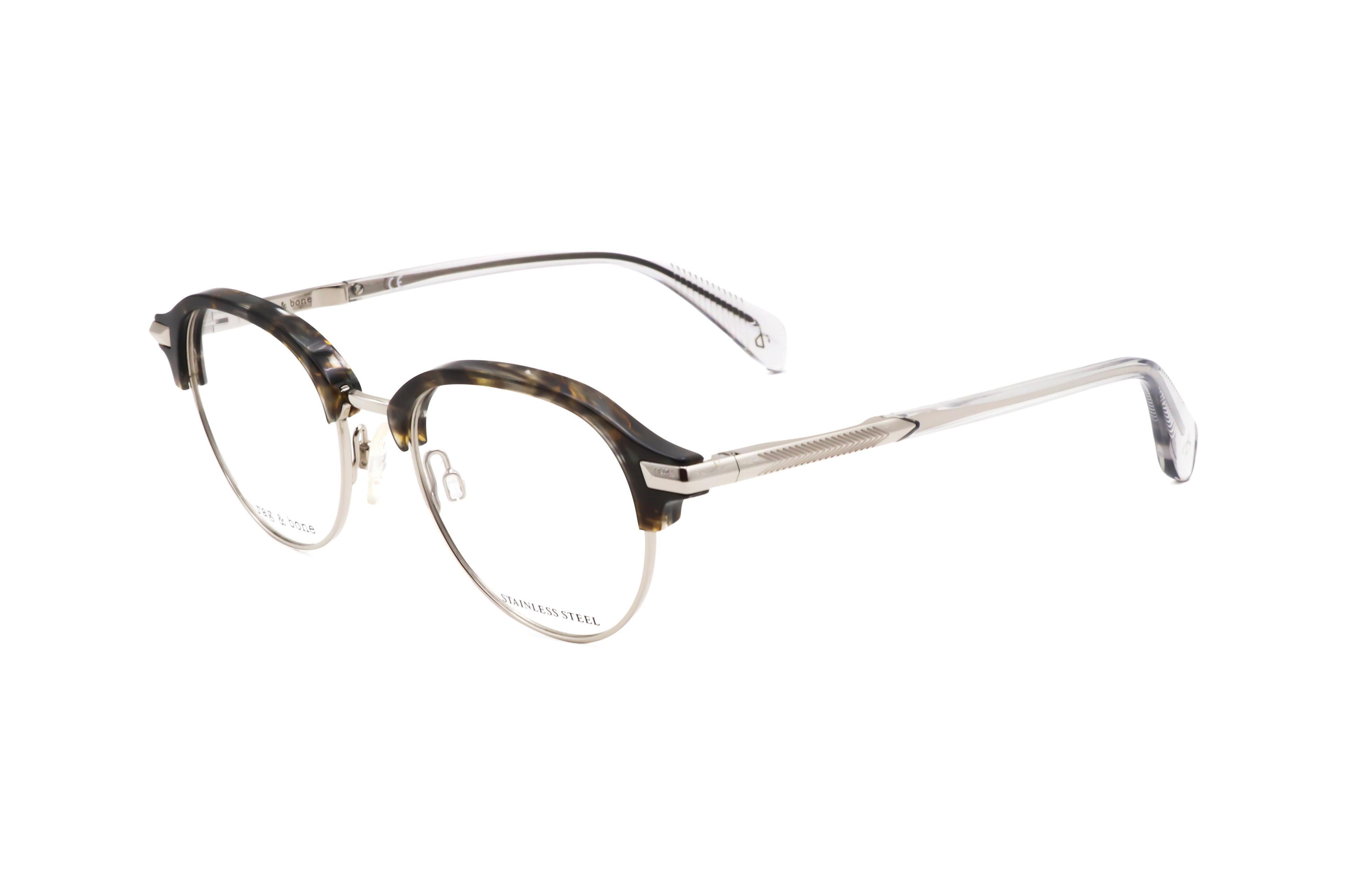 Rag & Bone Men's 48mm Grey Havana Opticals by RAG&BONE