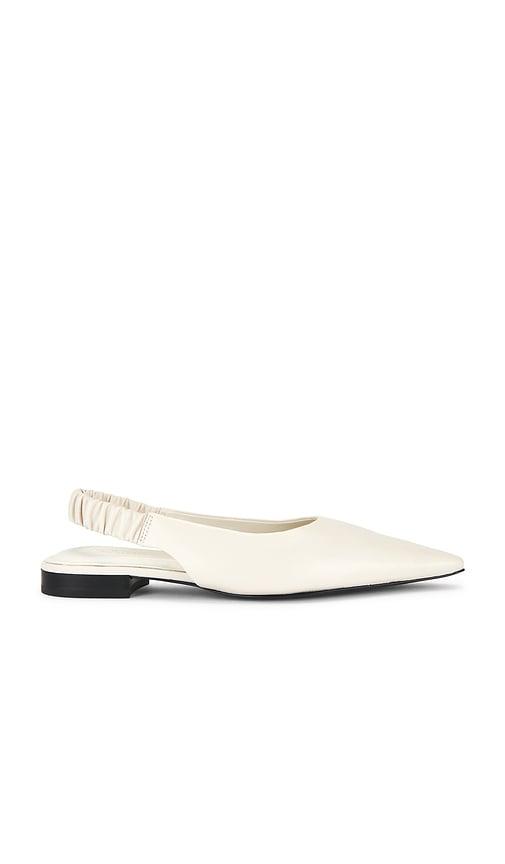 Rag & Bone Mercer Slingback Flat in White by RAG&BONE