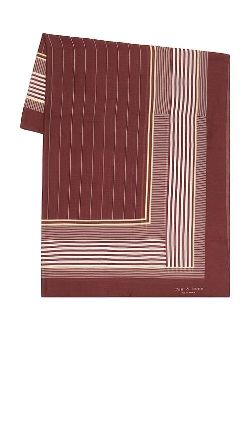 Rag & Bone Pin Stripe Scarf in Burgundy by RAG&BONE