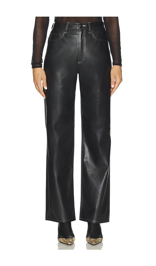 Rag & Bone Shea Faux Leather Straight Pant in Black by RAG&BONE
