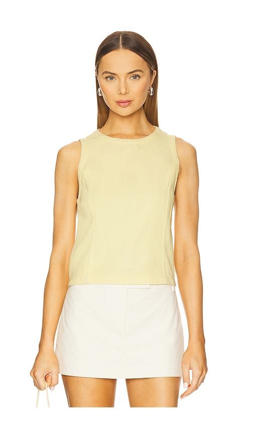 Rag & Bone Ultra Featherweight Myla Top in Lemon by RAG&BONE