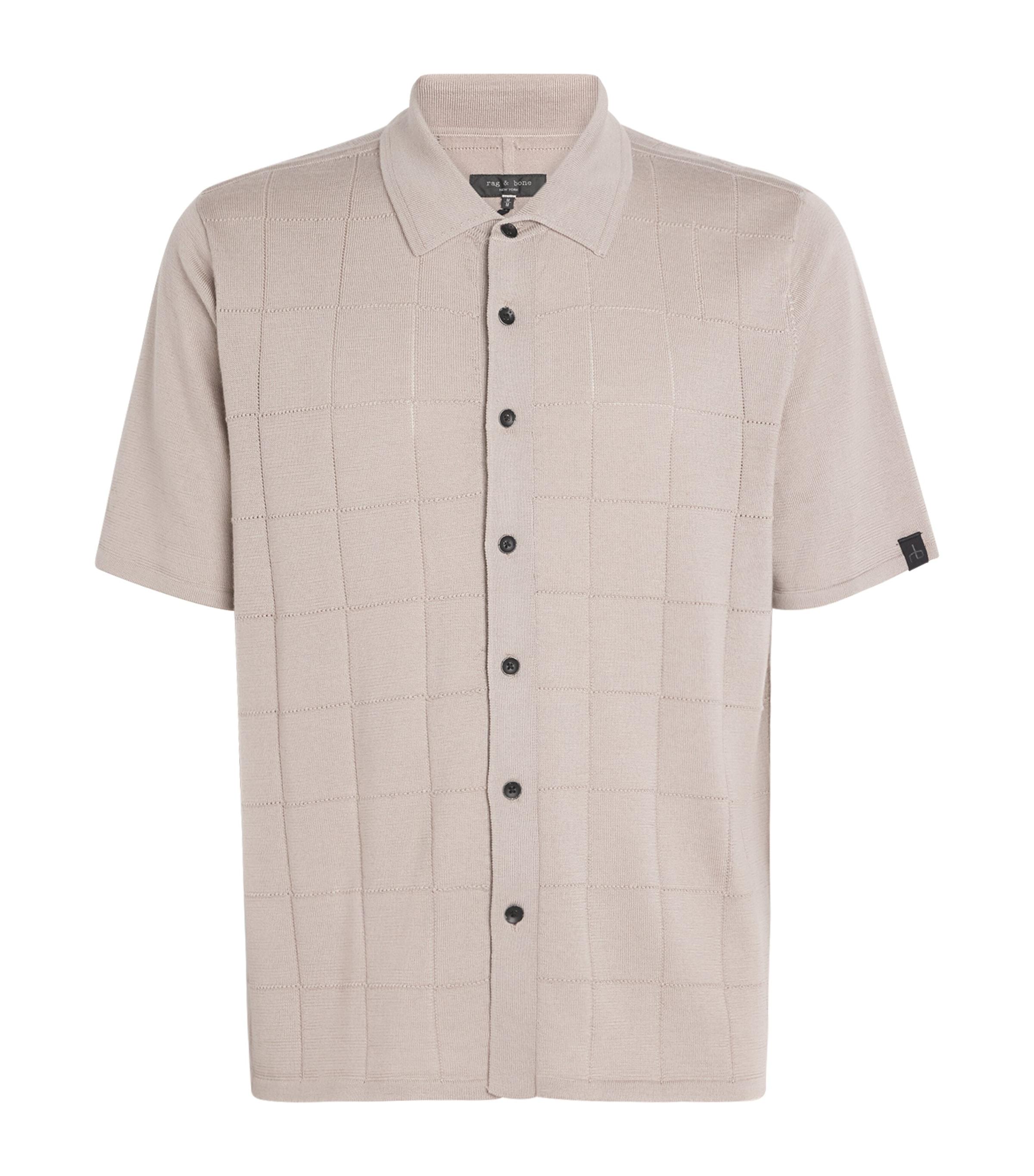 Rag & Bone Wool-Blend Knitted Short-Sleeve Shirt by RAG&BONE