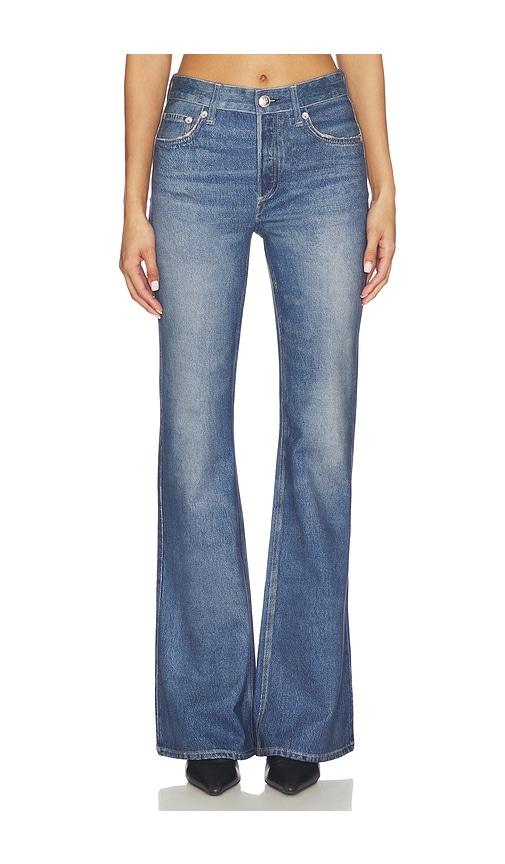 Rag & Bone rb Miramar Ponte Dahlia Mid Rise Flare Jeans in Blue by RAG&BONE