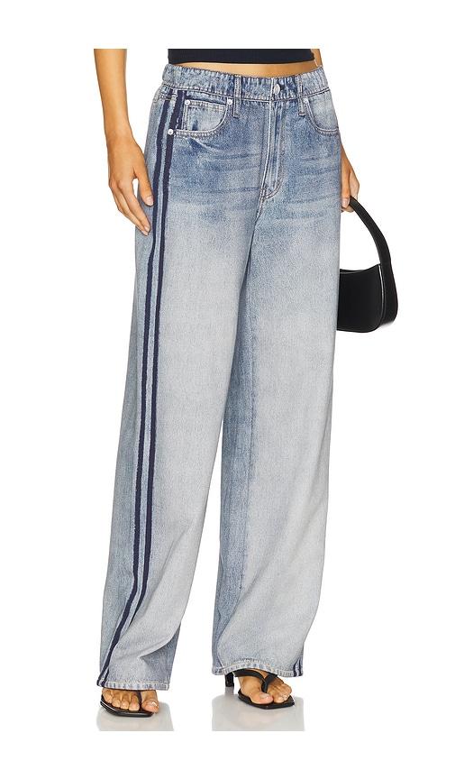 Rag & Bone rb Miramar Wide Leg Track Jeans in Blue by RAG&BONE