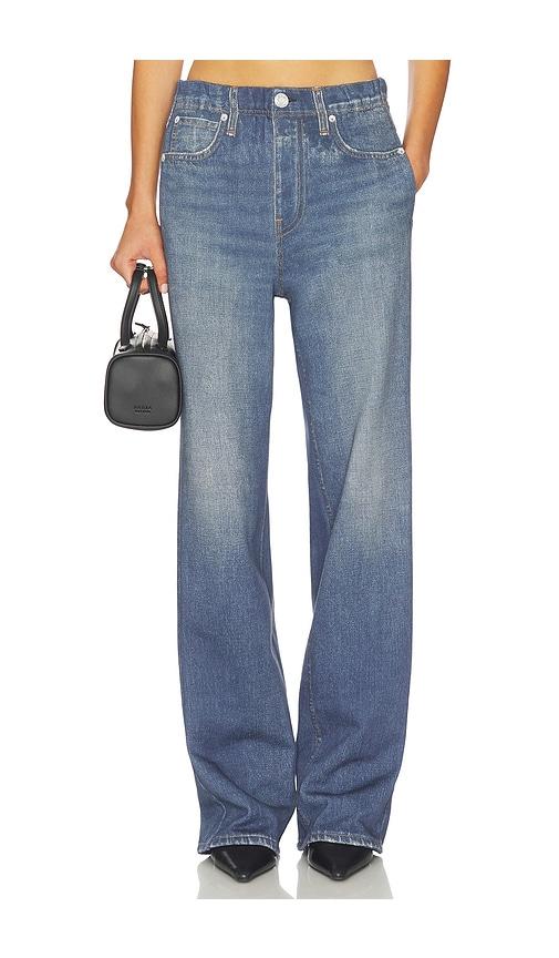 Rag & Bone x REVOLVE rb Miramar Fleece Wide Leg Jeans in Navy by RAG&BONE