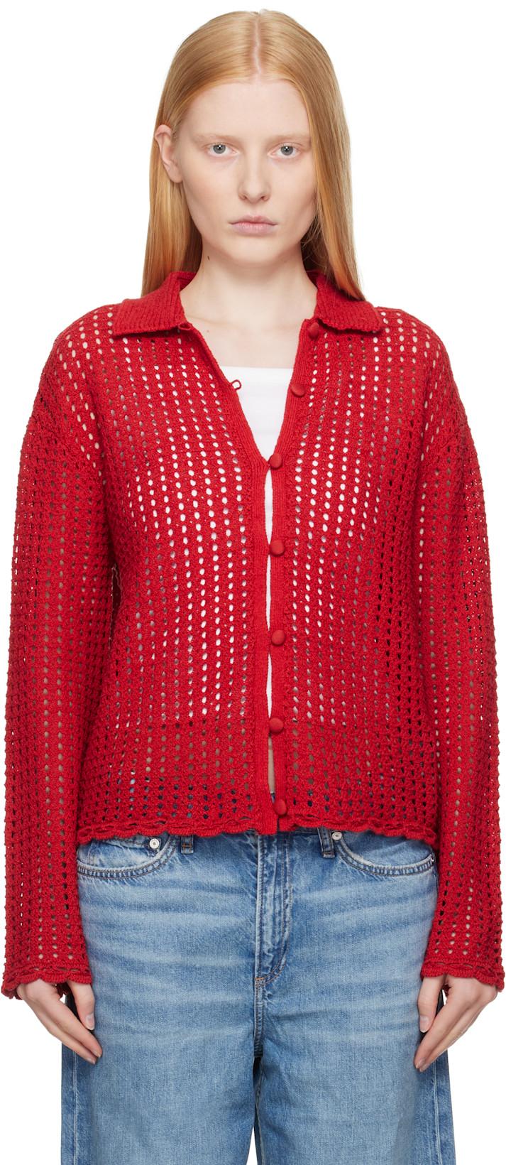 Red Khloe Cardigan by RAG&BONE