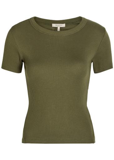 Ribbed stretch-cotton T-shirt by RAG&BONE