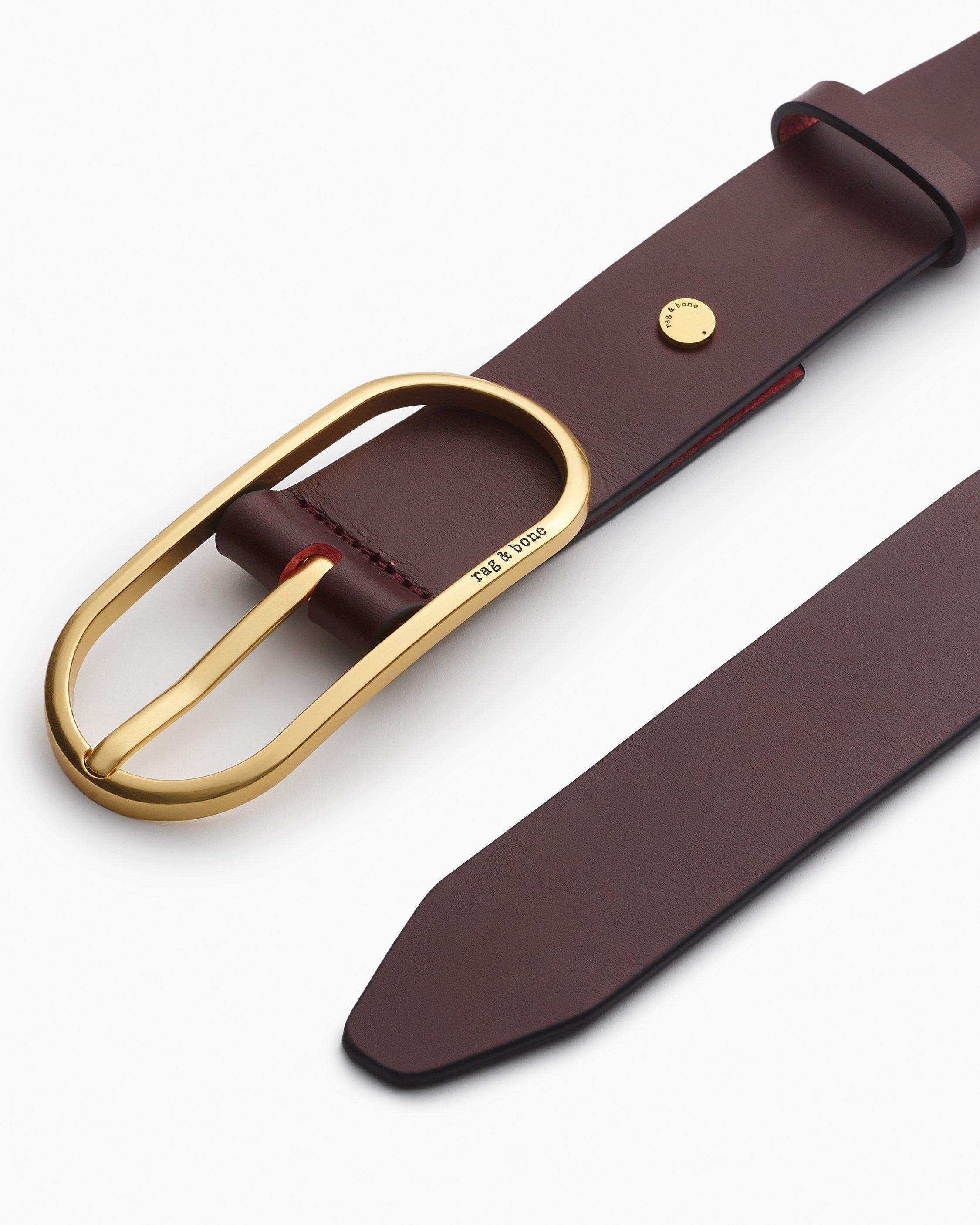 Rounded Rebound Leather Belt by RAG&BONE