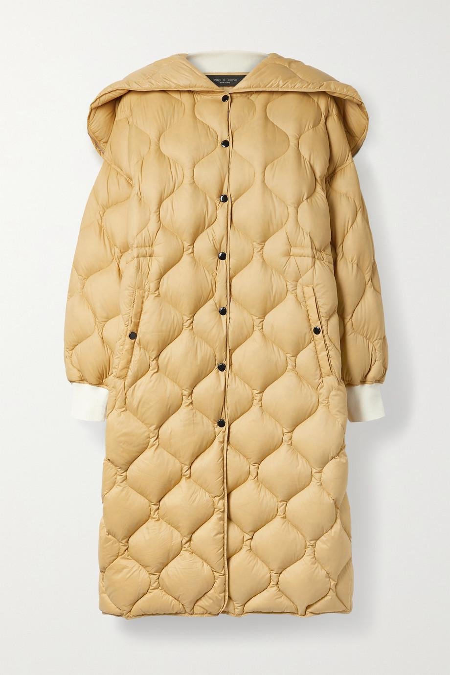 Rudy oversized quilted recycled shell hoodied jacket by RAG&BONE