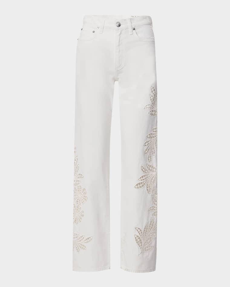 Shea Embroidered Relaxed Straight Jeans by RAG&BONE