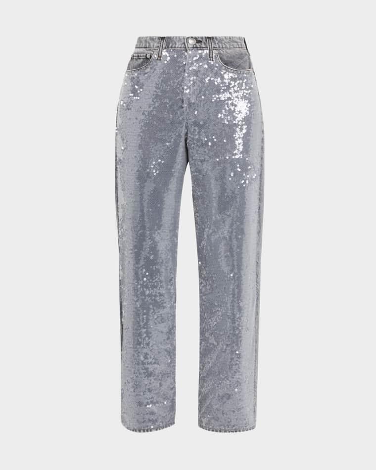 Shea Sequined Relaxed Straight Jeans by RAG&BONE
