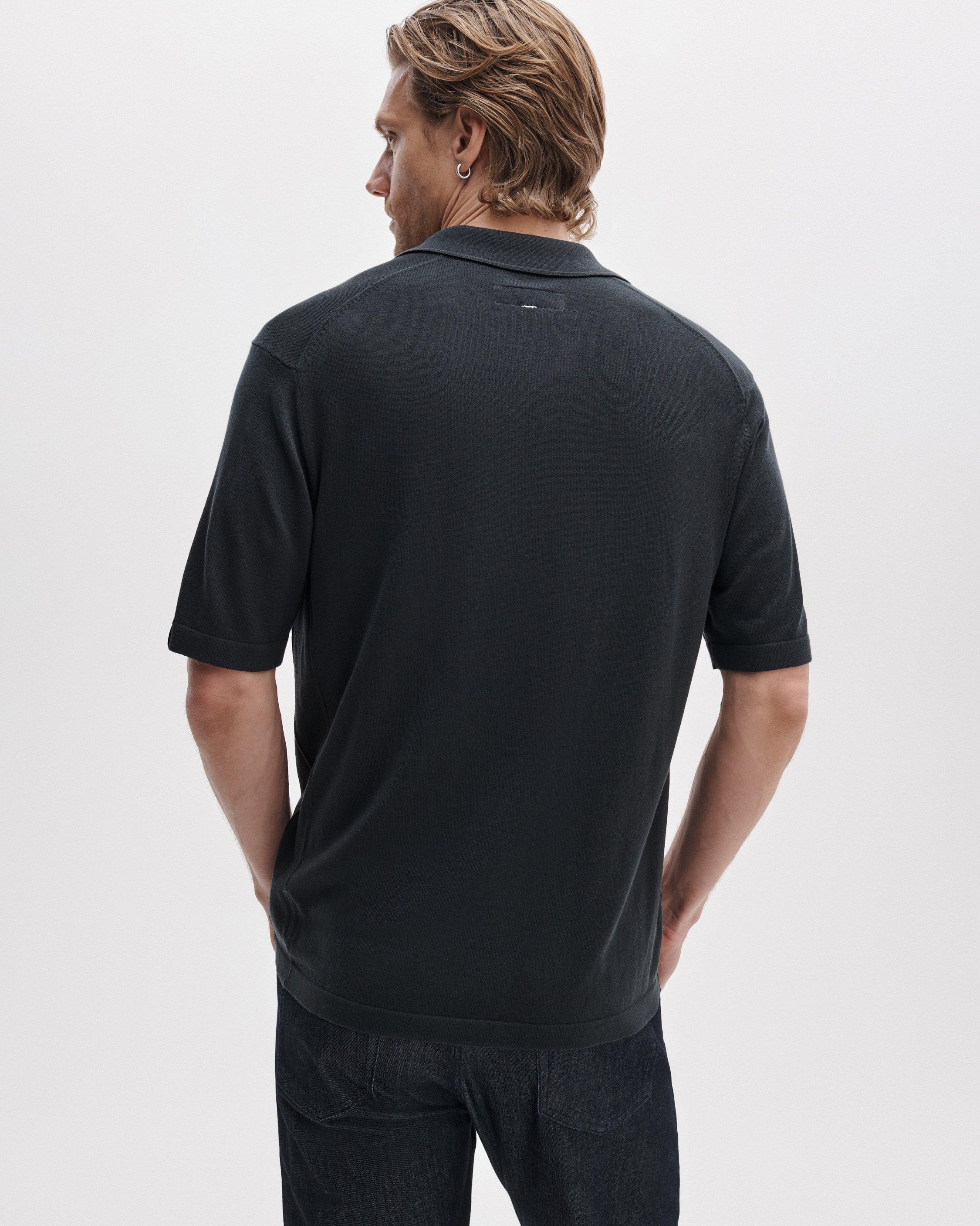 Silk-Cotton Johnny Collar Polo by RAG&BONE