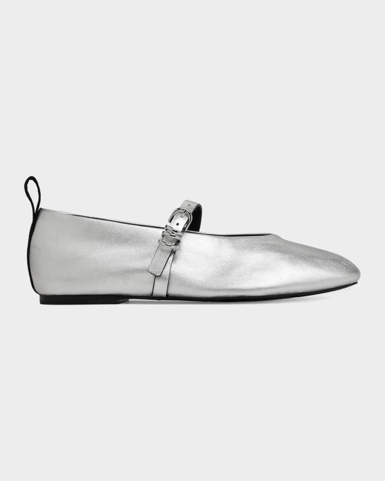 Spire Metallic Leather Mary Jane Ballerina Flats by RAG&BONE