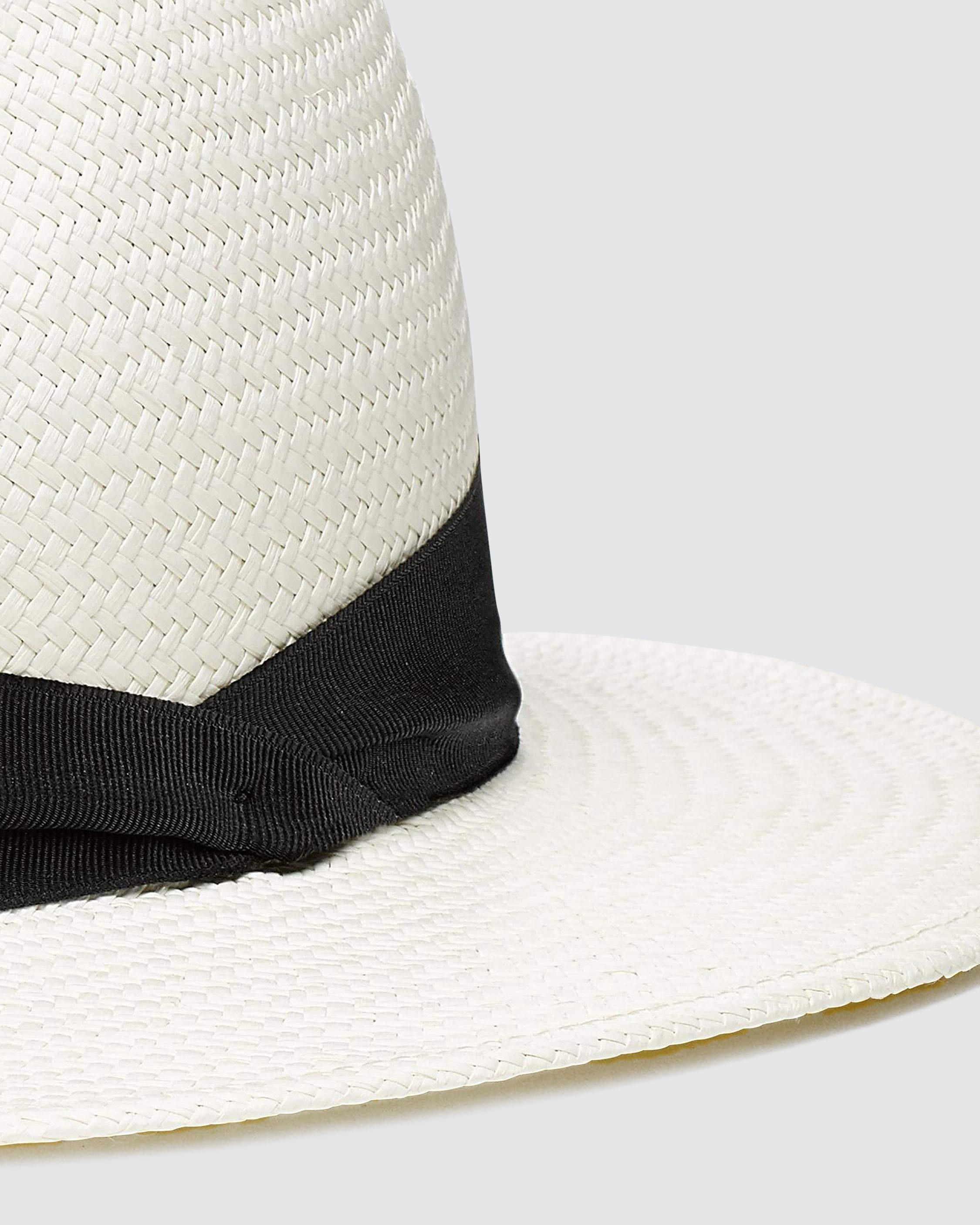 Straw Panama Hat in White for Women by RAG&BONE