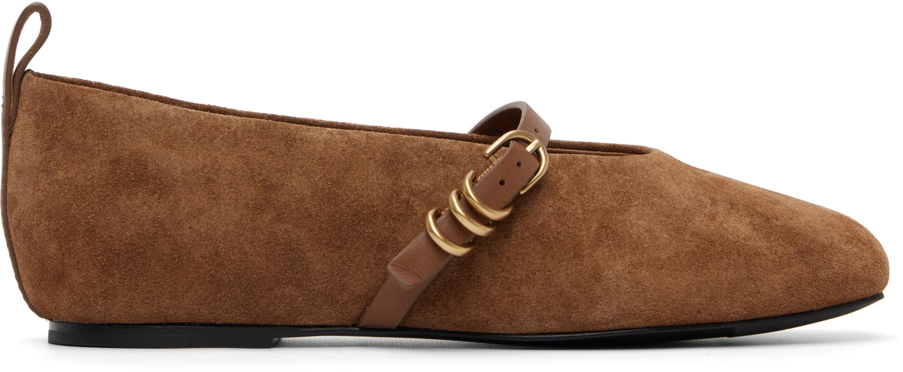 Tan Spire Suede Mary Jane Flats by RAG&BONE