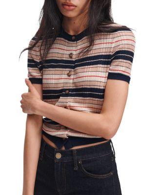 Teresa Striped Short Sleeve Cardigan by RAG&BONE