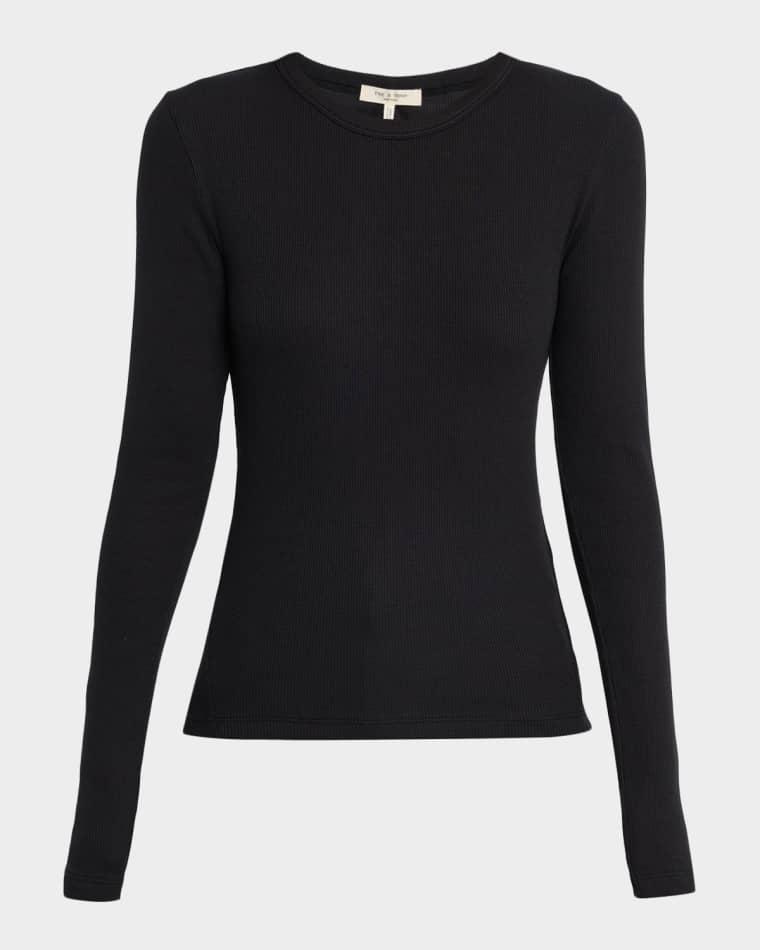 The Essential Ribbed Long-Sleeve Tee by RAG&BONE