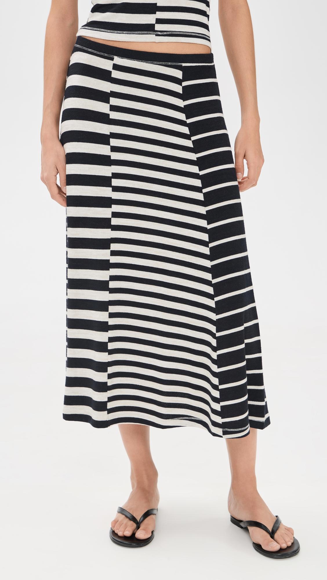 The Knit Mixed Stripe Skirt by RAG&BONE