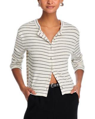 The Knit Stripe Boxy Cardigan Sweater by RAG&BONE