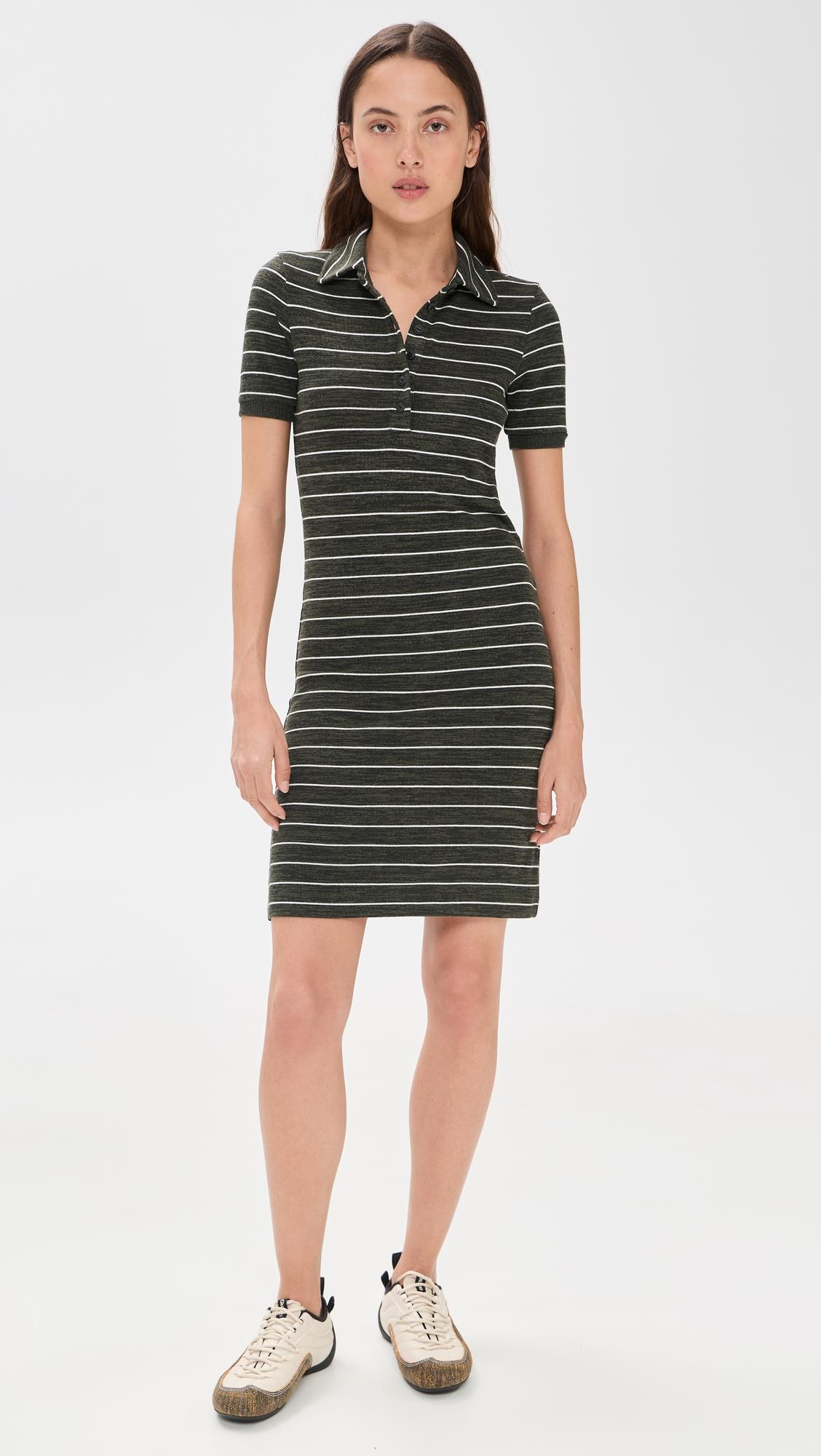 The Knit Stripe Polo Mini Dress by RAG&BONE