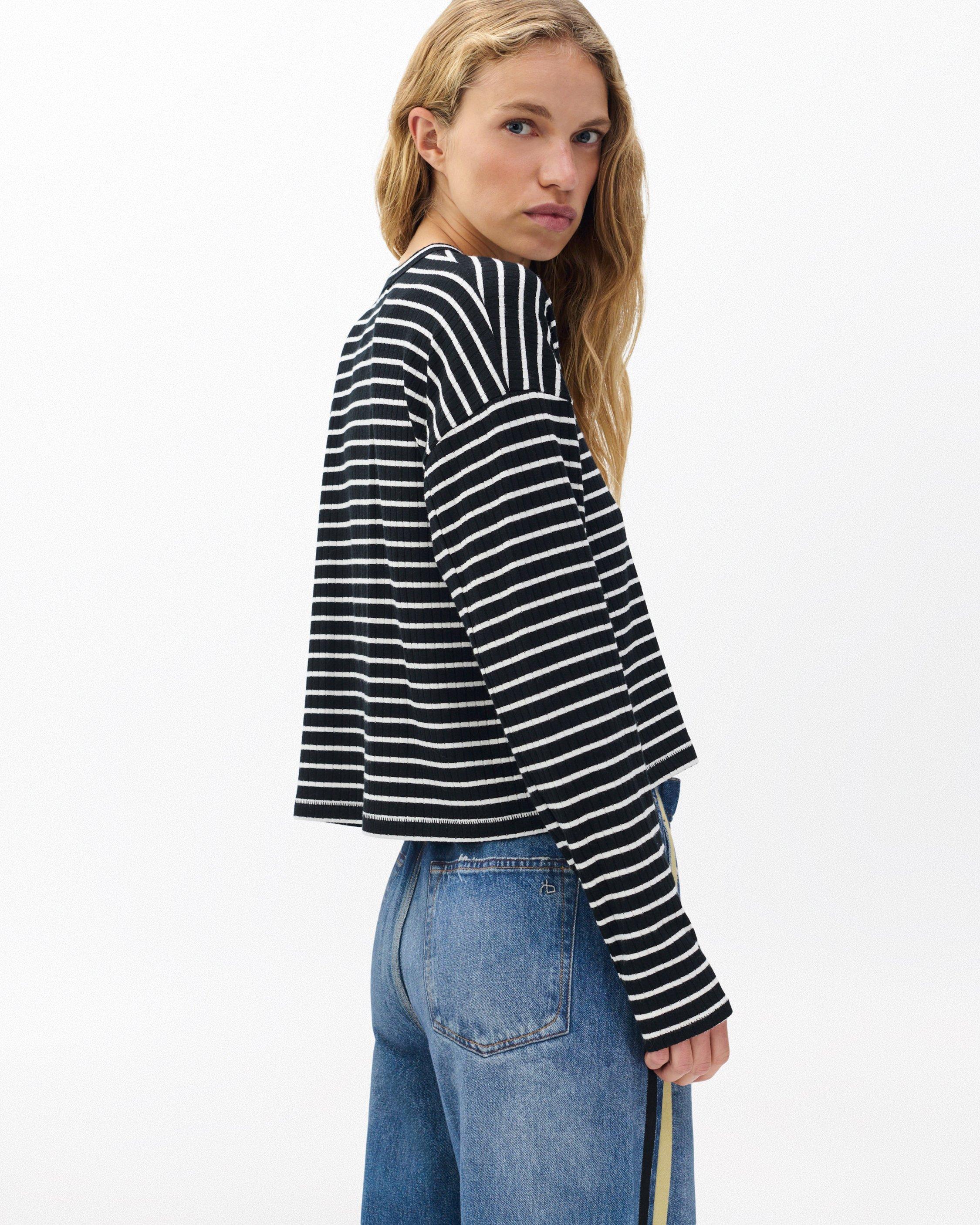 The Knit Striped Long-Sleeve Tee by RAG&BONE