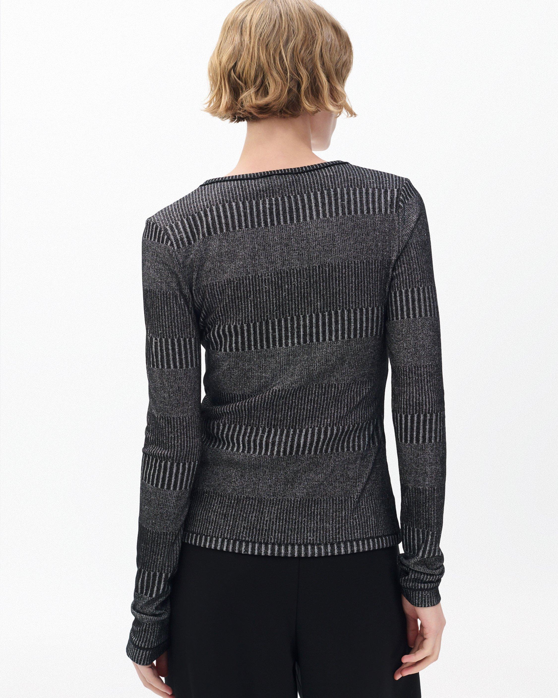 The Knit Striped Ribbed Henley by RAG&BONE