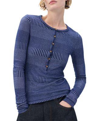 The Knit Two Tone Henley Tee by RAG&BONE
